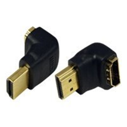 Mažo dydžio HDMI adapteris, AM į AF 90 laipsnių kampu | Logilink