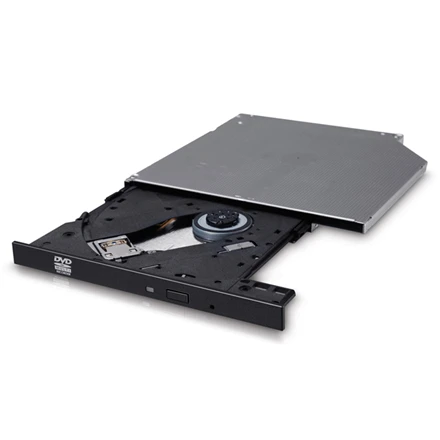 Hitachi Lg H.L duomenų saugykla 9,5 mm plonas DVD-rašytuvas GUD0N vidinis, sąsaja SATA, DVD±RW, CD skaitymo greitis 24 x, CD įrašymo greitis 24 x, Juodas