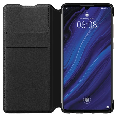 Huawei atverčiamas dėklas skirtas Huawei P30, juodas