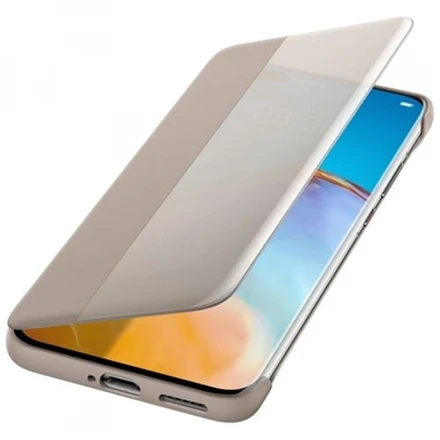 Dėklas Smart View Flip dangtelis, skirtas Huawei P40 Pro (Khaki)