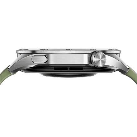 Išmanusis laikrodis Huawei Watch GT 4 Active (46 mm), Nerūdijančio plieno korpusas su austu žalios spalvos kompoziciniu dirželiu