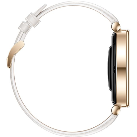 HUAWEI WATCH GT4 41mm Gold White Leather Armband