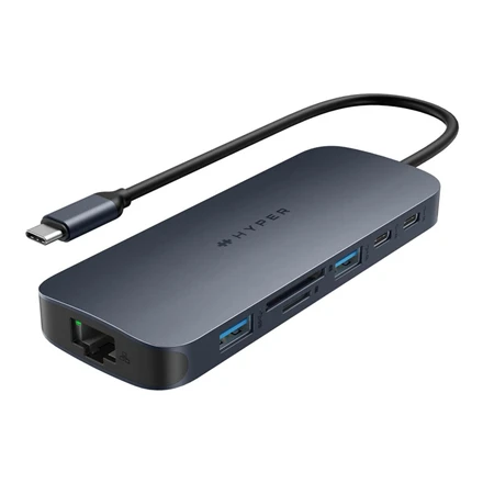 Hiper | „HyperDrive Next 11“ prievado USB-C šakotuvas | HD4006GL | Ethernet LAN (RJ-45) jungtys 1 | HDMI jungtys kiekis 2 x 4K 60Hz