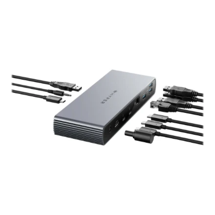 „Hyper | HyperDrive Thunderbolt 4“ prijungimo stotelė | HDTB4D-EU | Ethernet LAN (RJ-45) jungtys: 1 | HDMI jungčių kiekis: 1