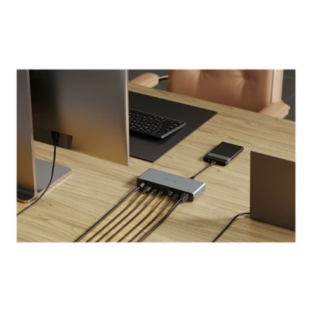 „Hyper | HyperDrive Thunderbolt 4“ prijungimo stotelė | HDTB4D-EU | Ethernet LAN (RJ-45) jungtys: 1 | HDMI jungčių kiekis: 1