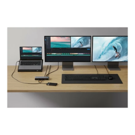 „Hyper | HyperDrive Thunderbolt 4“ prijungimo stotelė | HDTB4D-EU | Ethernet LAN (RJ-45) jungtys: 1 | HDMI jungčių kiekis: 1