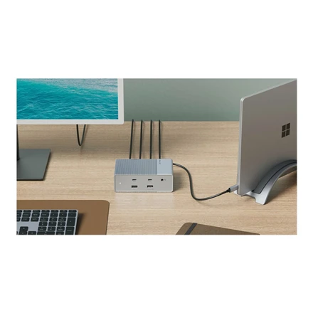 Hiper | HyperDrive Universal GEN2 15-in-1 USB-C triguba vaizdo prijungimo stotis, skirta įrenginiams su MST | Ethernet LAN (RJ-45) jungtys 1 | DisplayPorts kiekis 2 | HDMI jungtys 2 kiekis