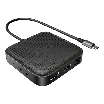 Targus Hiper | HyperDrive USB4 8K / Dvigubas 4K mobilusis dokas su 100 W PD galia | Ethernet LAN (RJ-45) jungtys 1 | DisplayPorts kiekis 1 | HDMI jungtys kiekis 1