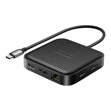 Targus Hiper | HyperDrive USB4 8K / Dvigubas 4K mobilusis dokas su 100 W PD galia | Ethernet LAN (RJ-45) jungtys 1 | DisplayPorts kiekis 1 | HDMI jungtys kiekis 1