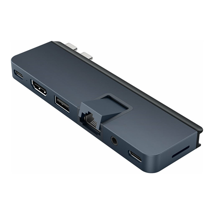 Targus Hiper | „HyperDrive Dual USB-C TB“ suderinamas „7-in-2“ šakotuvas su universaliu USB-C išoriniu adapteriu, skirtu „MacBook Air“ / „Pro“ 2016–2020 m. Ethernet LAN (RJ-45) jungtys 1 | HDMI jungtys kiekis 1