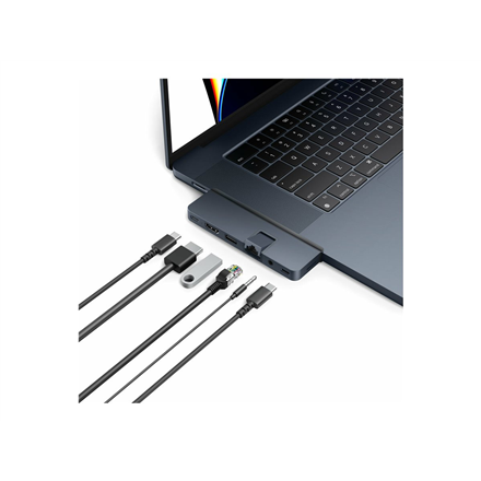 Targus Hiper | „HyperDrive Dual USB-C TB“ suderinamas „7-in-2“ šakotuvas su universaliu USB-C išoriniu adapteriu, skirtu „MacBook Air“ / „Pro“ 2016–2020 m. Ethernet LAN (RJ-45) jungtys 1 | HDMI jungtys kiekis 1
