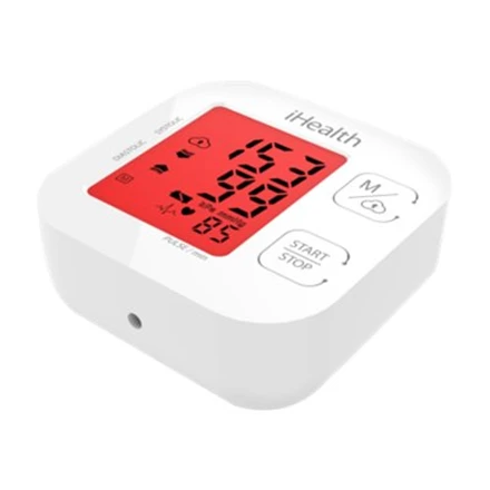 Kraujospūdžio matuoklis iHealth | Trasa | KN-550BT | Baltas/Mėlyna | Kraujospūdžio (sistolinio ir diastolinio) apskaičiavimas, Širdies susitraukimų dažnio skaičiavimas | 4 | Belaidis Bluetooth ryšys | Automatinis | Svoris 438 g