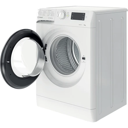 INDESIT | Skalbimo mašina | MTWE 71252 WK EE | Energy efficiency class E | Front loading | Skalbimo talpa 7kg | 1200 RPM | Gylis 54 cm | Plotis 59.5 cm | Ekranas | Big Digit | Baltas