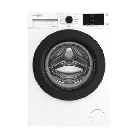 Whirlpool | Skalbimo mašina | WAM 97WB EE | Energy efficiency class A | Front loading | Skalbimo talpa 9kg | 1400 RPM | Gylis 58 cm | Plotis 60 cm | Ekranas | Digital | Steam function | Baltas