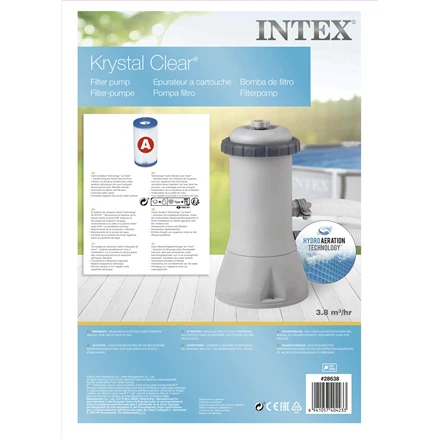Intex | Kasetinis filtro siurblys | Pilkas