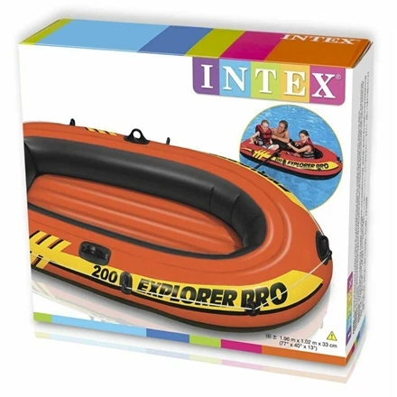 Intex Explorer Pro 200 pripučiama valtis, oranžinė/geltona, 196 x 102 x 33 cm