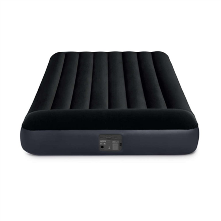 Intex Full Pillow Rest Classic Airbed su Fibre-Tech įmontuotu siurbliu, Juodas, 191x137x25cm