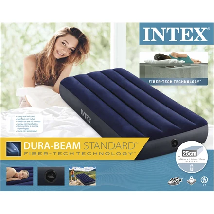 Pripučiamas čiužinys INTEX Jr.Twin Dura-Beam, Classic Downy Airbed 76cm x 1.91m x 25cm