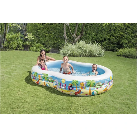 Intex Laguna baseino ovalas, Baltas/Mėlyna, Amžius 3+, 255 x 160 x 46 cm