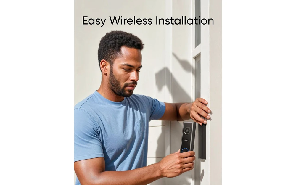 Išmanusis durų skambutis Eufy Video Doorbell C30, juodos spalvos