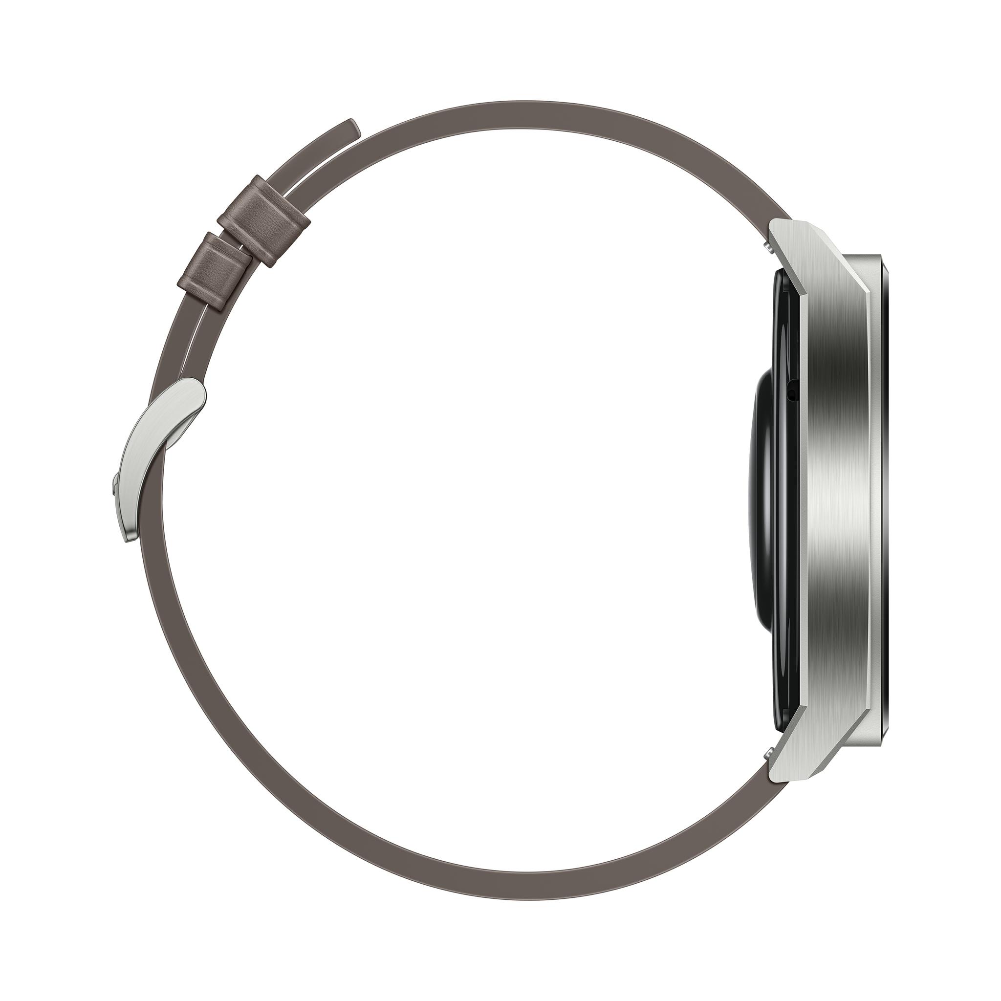 Išmanusis laikrodis Huawei Watch GT 3 Pro Titanium (46mm), Titano spalvos korpusas su pilkos spalvos odiniu dirželiu