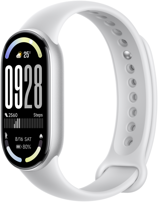 Išmanusis laikrodis Išmanioji apyrankė Xiaomi Smart Band 10 Glacier Sidabrinis spalvos