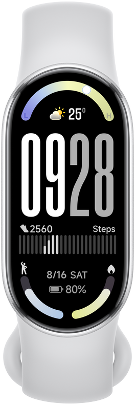 Išmanusis laikrodis Išmanioji apyrankė Xiaomi Smart Band 10 Glacier Sidabrinis spalvos