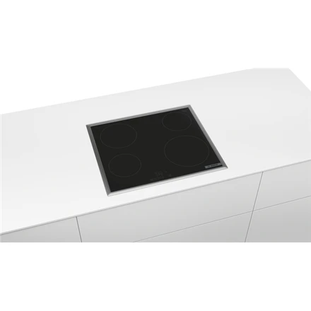 Bosch PKE645BB2E Serija 4, Elektrinė kaitlentė, 60 cm, kaitlentė su plieniniu rėmu