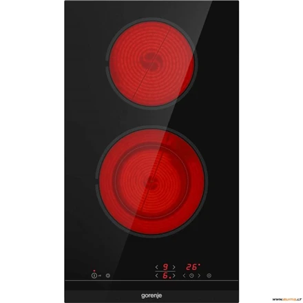 Kaitlentė Gorenje Hob ECT322BCSC Vitroceramic, Number of burners/cooking zones 2, Juodas, Ekranas, Timer