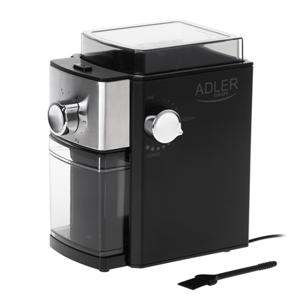 Kavamalė Adler | Kavos malūnėlis | AD 4448 | 300 W | Kavos pupelių talpa 250 g | Puodelių skaičius 12 talpykloje vnt(s) | Juodas