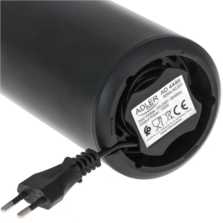 Kavamalė Adler | Kavos malūnėlis | AD4446bs | 150 W | Kavos pupelių talpa 75 g | Dangčio apsauginis jungiklis | Juodas