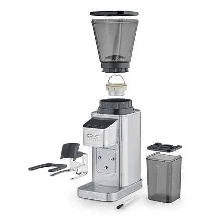 Kavamalė Caso kavos malūnėlis | Barista Chef Inox | 150 W | Kavos pupelių talpa 250 g | Puodelių skaičius 12 vnt(s) | Nerūdijantis plienas