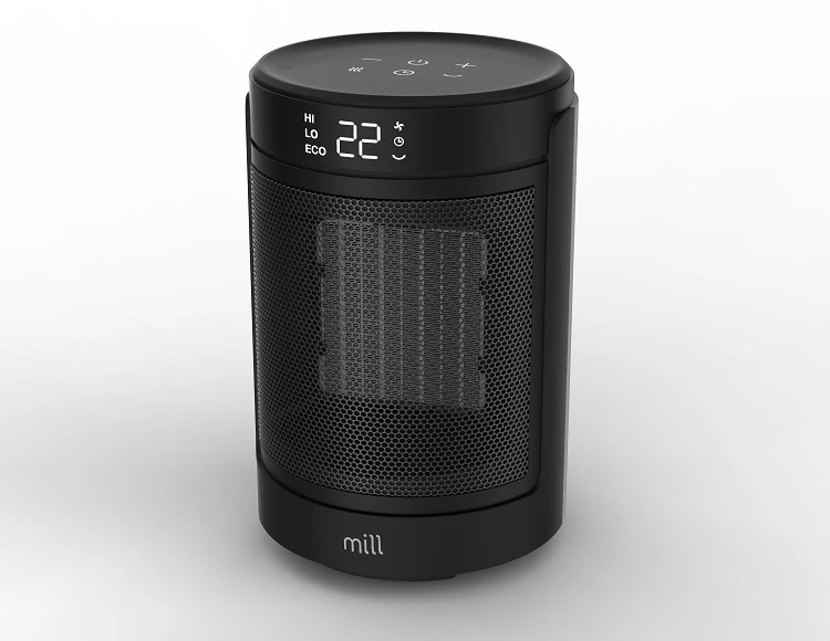 Keraminis šildytuvas Mill FH1500BLACK | 1500 W | tinka patalpoms iki 20 m² | juodos spalvos aprašymas - Prekės nuotrauka