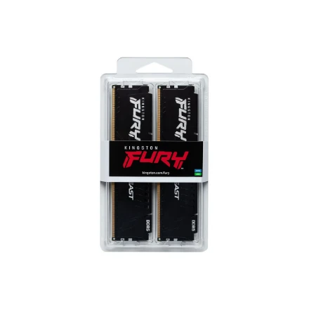 RAM KINGSTON 16GB 5600MHz DDR5 CL40 DIMM 2 vnt. rinkinys FURY Beast Juodas