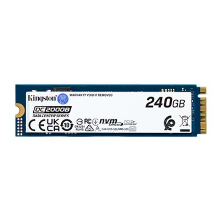 Kingston SSD | DC2000B | 240 GB | SSD form factor M.2 2280 | Solid-state drive sąsaja PCIe NVMe Gen 4.0 (x4) | Skaitymo greitis 4500 MB/s | Rašymo greitis 400 MB/s