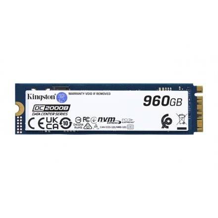 Kingston SSD | DC2000B | 960 GB | SSD form factor M.2 2280 | Solid-state drive sąsaja PCIe NVMe Gen 4.0 (x4) | Skaitymo greitis 7000 MB/s | Rašymo greitis 1300 MB/s