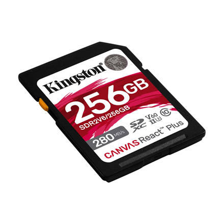 Atminties kortelė Kingston | Canvas React Plus | 256 GB | SD | Flash atminties klasė 10