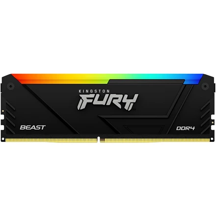 Atmintis Kingston Fury Beast RGB 8GB 3200MT/s DDR4 CL16 DIMM PC Memory Module KF432C16BB2A/8
