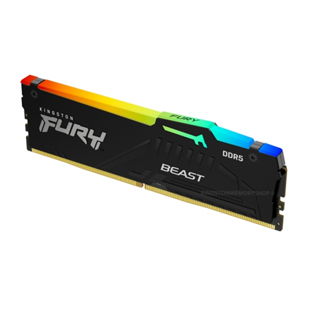 RAM Kingstonas | Fury Beast RGB | 32 komplektas (16GBx2) GB | DDR5 | 5200 MHz | PC/serveris | Registracijos Nr. | ECC Nr