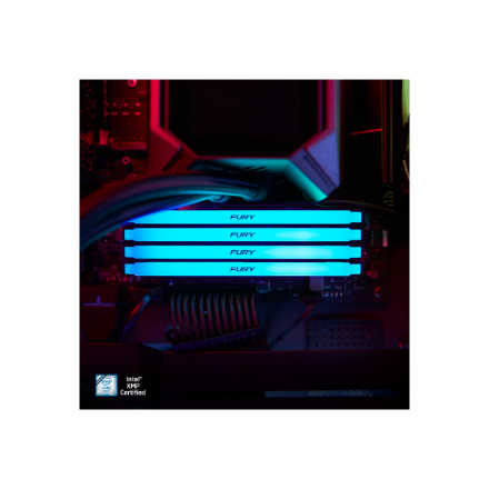 RAM „Kingston KF432C16BB2AK2/64“ 64 GB 3200 MT/s DDR4 CL16 DIMM (2 vnt. rinkinys) „FURY Beast RGB“ | „Kingston“