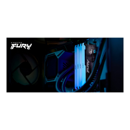 RAM „Kingston KF432C16BB2AK2/64“ 64 GB 3200 MT/s DDR4 CL16 DIMM (2 vnt. rinkinys) „FURY Beast RGB“ | „Kingston“