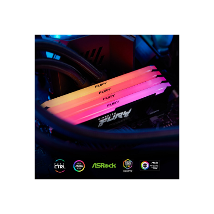 RAM „Kingston KF432C16BB2AK2/64“ 64 GB 3200 MT/s DDR4 CL16 DIMM (2 vnt. rinkinys) „FURY Beast RGB“ | „Kingston“
