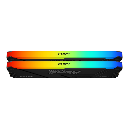 RAM „Kingston KF432C16BB2AK2/64“ 64 GB 3200 MT/s DDR4 CL16 DIMM (2 vnt. rinkinys) „FURY Beast RGB“ | „Kingston“