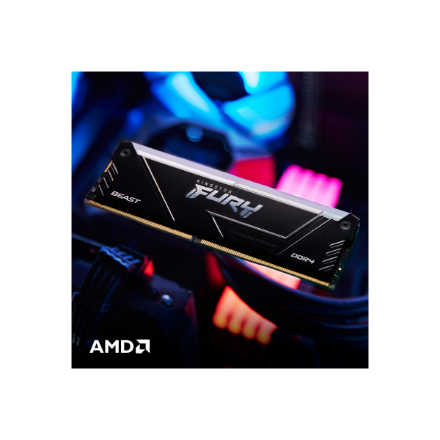 RAM „Kingston KF432C16BB2AK2/64“ 64 GB 3200 MT/s DDR4 CL16 DIMM (2 vnt. rinkinys) „FURY Beast RGB“ | „Kingston“