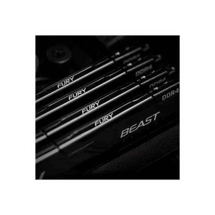 RAM KINGSTON 128GB 3200MHz DDR4 CL16 DIMM rinkinys iš 4 FURY Beast Juodas