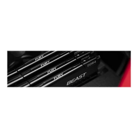 RAM KINGSTON 128GB 3200MHz DDR4 CL16 DIMM rinkinys iš 4 FURY Beast Juodas
