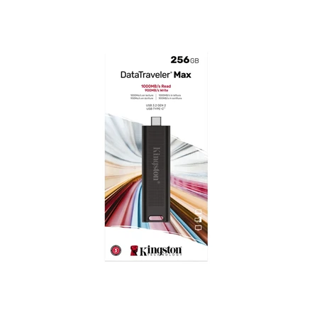 „Kingston“ | USB atmintinė | „DataTraveler Max“ | 256 GB | USB 3.2 Gen 2 Type-C | Juodas