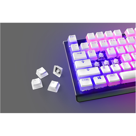 Klavaitūros klavišų dangteliai SteelSeries PrismCaps, US kalba, Baltos spalvos