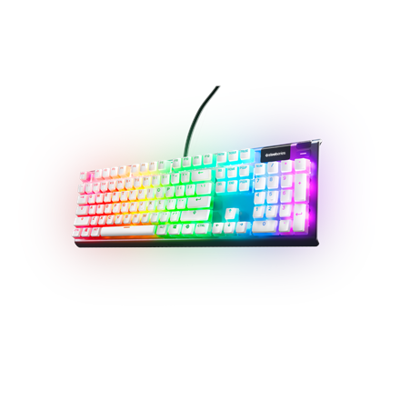 Klavaitūros klavišų dangteliai SteelSeries PrismCaps, US kalba, Baltos spalvos