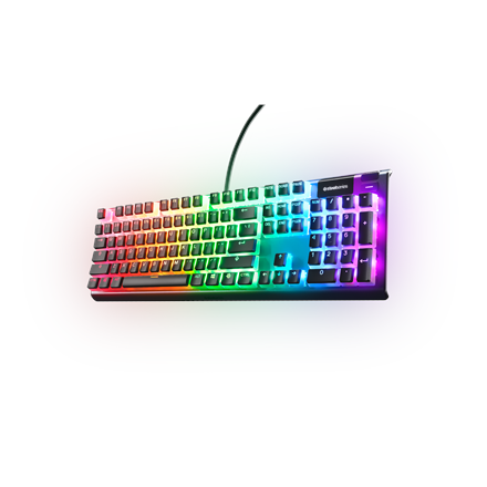 Steelseries Prismcaps Universal Double Shot Pbt Keycaps Us Isdėstymas Juoda Varle Lt